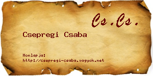 Csepregi Csaba névjegykártya